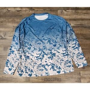 Huk Long Sleeve Fishing Shirt Blue Mens Size XL Truck On Back NWOT. 2130